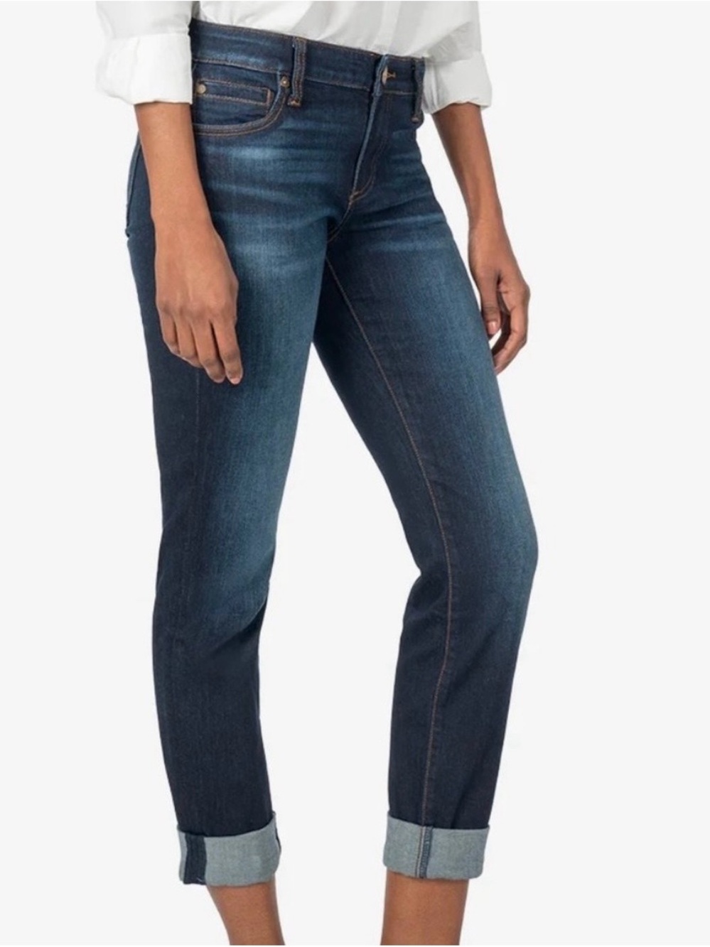 Kut from the Kloth Indigo Cropped Slim Jeans - Picture 2 of 6